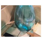 Lot of (6) Vases / Display Décor 12" x 6" (Teal)
