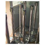 Lot of (6) Visiontron Retracta-Belt® Retractable Belt Barrier Stanchions