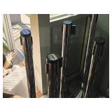 Lot of (6) Visiontron Retracta-Belt® Retractable Belt Barrier Stanchions