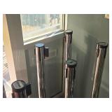 Lot of (6) Visiontron Retracta-Belt® Retractable Belt Barrier Stanchions