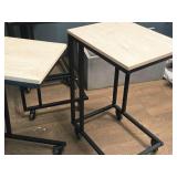 Lot of (2) Rolling Display Tables 14" x 18" x 27"