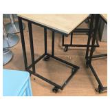 Lot of (2) Rolling Display Tables 14" x 18" x 27"