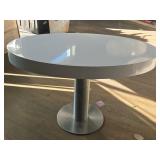 Display Table with Metal Base 47" x 25 1/2" x 29 1/2" (Oval)