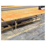 Lot of (4) Portable Long Side Tables 8