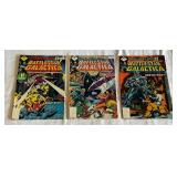 (3) Battlestar Galactica #1, #2, #3 1979 Marvel Comic Book Lot