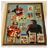 Joe Montana Framed Card Set Including 1981 Topps Rookie Card - Vintage Football