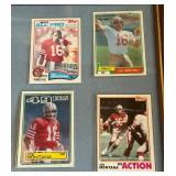 Joe Montana Framed Card Set Including 1981 Topps Rookie Card - Vintage Football