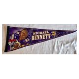 Michael Bennett Signed Minnesota Vikings Football Pennant