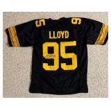 Greg Lloyd Steelers Signed Custom NFL Jersey XL (Beckett)
