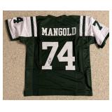 Nick Mangold Jets Signed Custom NFL Jersey XL (JSA)