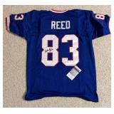 Andre Reed Bills Signed Custom NFL Jersey Inscribed "HOF 