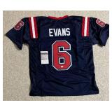 Zach Evans Ole Miss Rebels Signed Custom NCAA Jersey XL (JSA)