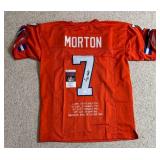 Craig Morton Broncos Signed Custom NFL Jersey XL (JSA)