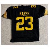 Damonte Kazee Steelers Signed Custom NFL Jersey XL (JSA)