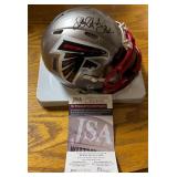 Jamal Anderson Falcons Signed Flash Alternate NFL Mini Helmet (JSA)
