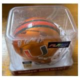 Greg Rousseau Miami Hurricanes Signed Flash Alternate NCAA Mini Helmet (JSA)