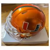 Greg Rousseau Miami Hurricanes Signed Flash Alternate NCAA Mini Helmet (JSA)