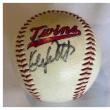 Kirby Puckett Signed Minnesota Twins Logo Baseball With Case