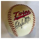 Kirby Puckett Signed Minnesota Twins Logo Baseball With Case