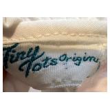 Little Tots Origin Red Gingham Dress with Duck Embroidery and Pair of Ceramic Duck Figurines