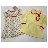 Set of 2 Vintage Soviet Baby Dresses with Original Tags