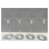 Toscany Hand-Made Etched Glass Decanter with Stopper and 4 Wine Glasses Set