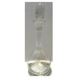 Toscany Hand-Made Etched Glass Decanter with Stopper and 4 Wine Glasses Set