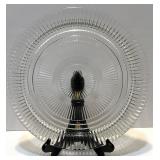 Set of 4 Vintage Glass Serving Plates and Pedestal Cake Stands