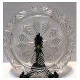 Set of 4 Vintage Glass Serving Plates and Pedestal Cake Stands