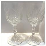 Collection of Cut Glass Crystal Bowls, Plates, and Stemware