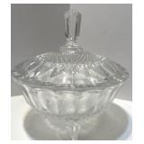 Collection of Cut Glass Crystal Bowls, Plates, and Stemware