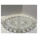Collection of Cut Glass Crystal Bowls, Plates, and Stemware