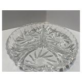 Collection of Cut Glass Crystal Bowls, Plates, and Stemware