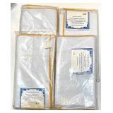 Vintage Brass Decor Collection with Candle Holder, Picture Frame, Dishes, and Napkins