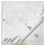 Vintage Hand Wrought Aluminum Tray, Etched Glass Server, and Embroidered Linens Set