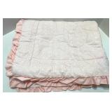 Vintage Baby Bedding Set with Blanket, Pillow, Knit Throw and Metal Duck Decor