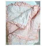 Vintage Baby Bedding Set with Blanket, Pillow, Knit Throw and Metal Duck Decor