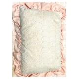 Vintage Baby Bedding Set with Blanket, Pillow, Knit Throw and Metal Duck Decor