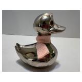 Vintage Baby Bedding Set with Blanket, Pillow, Knit Throw and Metal Duck Decor