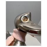 Vintage Baby Bedding Set with Blanket, Pillow, Knit Throw and Metal Duck Decor