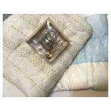 Baby Silver-Plated Cup Set with Two Vintage Quilted Blankets