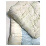 Baby Silver-Plated Cup Set with Two Vintage Quilted Blankets