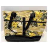 Collection of 3 Tote and Handbags Including Nine West and Lancome with Decorative Scarf