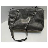 Collection of 3 Tote and Handbags Including Nine West and Lancome with Decorative Scarf