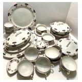 Syracuse China Canterbury Pattern Dinnerware Set with Floral Trim