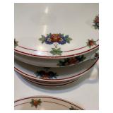 Syracuse China Canterbury Pattern Dinnerware Set with Floral Trim