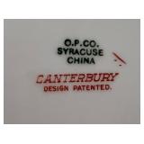Syracuse China Canterbury Pattern Dinnerware Set with Floral Trim