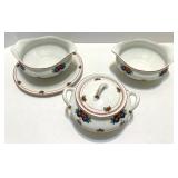 Syracuse China Canterbury Pattern Dinnerware Set with Floral Trim
