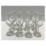 Mixed Lot of Vintage Silverstone Spain Metal Goblets, Glass Cordials, and Brandy Snifters