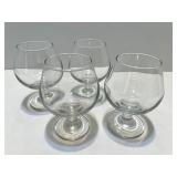 Mixed Lot of Vintage Silverstone Spain Metal Goblets, Glass Cordials, and Brandy Snifters